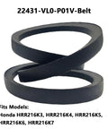 Replacement Drive Belt For Honda Lawn Mower Three Eighths Inch By Thirty Seven Inch V Belt Built Tough Low Friction Fits HRR216K8 VKAA HRR216K9 VKAA HRR216K8 VYAA Mower Models