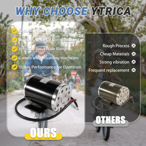 48V 1000W Brushed DC Motor For Scooters E Bikes Go Karts And Mini Bikes With 11 Tooth Sprocket Reversible Replacement For MY1020 ZY1020G Compatible Fits Right In
