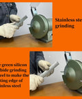 Bench Grinding Wheel 6 Inch Green Silicon Carbide 80 Grit For Sharpening Carbide Tools and Grinding Non Ferrous Metals in use