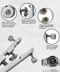 Pro Grade Watch Spring Bar Plier Tool Kit With Tweezers And 10 Replacement Pins For Link Removal And Band Repair - Precision Pro Grade Watch Band Tool Set For Hobbyists And Professionals
