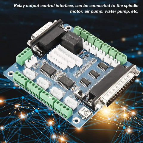 Beefy 5 Axis Stepper Motor Driver Controller Breakout Board Delivers Top Notch CNC Performance for DIY Makers Smooth Multi Axis Motion With Bipolar Signal Processing, PCB relay board
