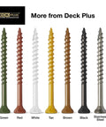 Assorted colors of 4 Inch Epoxy Coated Exterior Wood And Fence Screws With Self Drilling Point And Coarse Thread, Torx Star Drive, Outdoor Rust Resistant Decking Screw Set, 5 Lb Box With 215 Pieces