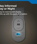 Carbon Monoxide Detector With Plug In Power And Battery Backup, Easy Read Backlit Digital Display, 85 dB Alarm For Quick Evacuation