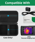 Open Rugged Tough Portable Case for HP96, FLIR C5, C3-X and C8 Compact Thermal Cameras, Shockproof, with foam interior and accessories.