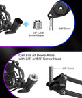 Universal Microphone Shock Mount For 47mm To 53mm Mics, Anti Vibration Clip Holder with 3/8 to 5/8 screw adapter, adjustable fit