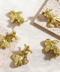 Solid Brass Goldfish Drawer Knobs Set For Cabinets And Dressers, totally cute animal cabinet knobs displayed on cream surface