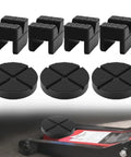 Universal Jack Stand Pads And Floor Jack Rubber Pad Kit, 7-Piece Combo, non-slip weld protector adapters, black rubber pads