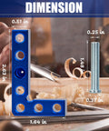 Dead Accurate Mini Center Finder For Woodworking Enthusiasts Featuring A 90 Degree Layout Square With Dowel Pins To Nail Projects Without Breaking A Sweat, showing dimensions and details.