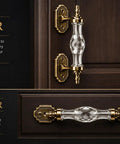 Hella Sharp White Decorative Cabinet Door Knobs Set Of Eight Round Handles For Interior Doors And Furniture Upgrades featuring crystal details.