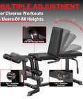 2 In 1 Leg Extension And Curl Machine For Home Gym, adjustable backrest and foam roller with locking safety pin