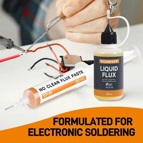 Liquid Solder Flux For Electronics No Clean 30ml Pro Grade Rosin Flux Lead Free Anti Corrosion For PCBs Copper Silver Gold
