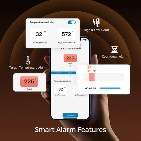 Smartphone with 5G WiFi And Bluetooth BBQ Temperature Controller For Ceramic Grills Automatic Smoker Fan With LCD Screen features