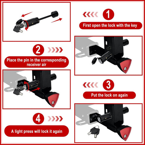 Step-by-step guide for installing Heavy Duty Trailer Hitch Lock Pin One Quarter Inch Diameter Two And One Half Inch Long