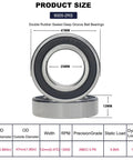6005-2RS Double Rubber Sealed Bearings 25x47x12mm Pre Lubricated with size diagram and specifications