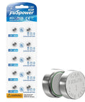 Hella Reliable 1.5V Alkaline Watch Batteries 377 LR626 AG4 SR626SW Coin Cell Pack with two AG4 batteries on display.
