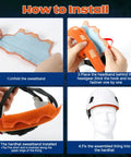 How to install hard hat sweatband set 3 pack washable liner replacement for welding helmets flame retardant cotton
