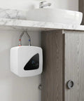 Electric Mini Tank Water Heater Under Sink Hot Water Tank 4 Gallon Heavy Duty 1500W mounted under sink.