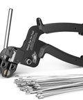 Built Tough Heavy Duty Metal Zip Tie Tool Kit with 100 stainless steel ties 11.8 inch cable tie gun cutter and tightener shown