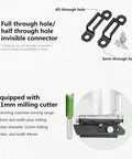 Heavy Duty Aluminum Router Base And Milling Table Insert showing 11mm cutter and hole connectors for precise cabinet work