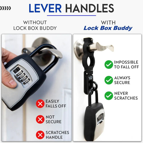 Secure Lock Box Attachment For Lever Handles Perfect For Realtors Vacation Rentals And Real Estate Pros With Code Access comparison image