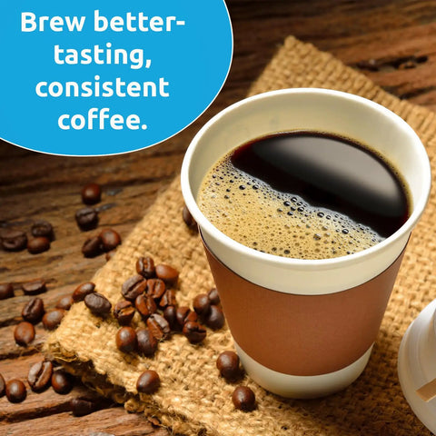 Coffee Equipment Cleaner For Espresso Machines And All Purpose Brew Gear Removes Oils And Mineral Buildup From Glass Plastic And Stainless Steel 1 Oz 48 Count coffee cup on rustic table