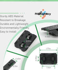 12 Pack Wide Rail Pressure Switch Cable Guides Clips For M System Black Premium Aluminum Alloy Cable Guides with dimensions.