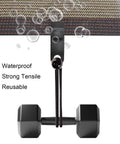 Heavy Duty Tarp Clips 20 Pack With Lock Grip demonstrating inverted tooth design gripping a tarp edge with bubbles.