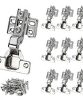 10 Pack 1 3 8 Inch Half Overlay Cabinet Hinge Soft Close 90 To 110 Degree Kitchen Door Hinges Concealed Cupboard Hinges With Screws