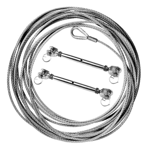 Rock Solid Heavy Duty Rigging Screw Stainless Steel Turnbuckle With Jaw Jaw Ends For Marine Wire Rope Cable Tension Setup built tough with steel cable.