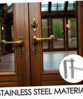 Stainless Steel Self Closing Hidden Hinge For Double Swing Doors Beefed Up Rust Resistant Saloon Pivot Hinge With Heavy Duty Construction And Concealed Hardware For Kitchen And Home Use on double swing wooden doors