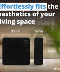 Smart Door And Window Sensor In Black With Bluetooth, Long Battery Life Up To 5 Years, Tilt And Luminosity Monitoring, Size Shown