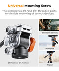 Travel Ready Compact Fluid Head For Tripods With Pan And Tilt Arca Swiss Compatible hydraulic dampening and threaded ports