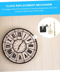 DIY Wall Clock Kit With Battery Powered Quartz Movement, Heavy Duty Mechanism and Hands on White Wall