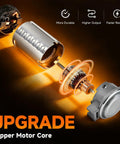 Badass Snail Air Horn Pumps Out Straight Up Knockout Volume For Trucks Cars And Bikes Featuring Built In Air Pump With Ready To Rock 12 Volt Wiring Relay Harness For Plug Play Installation disassembled copper motor core showing durability and high output features.