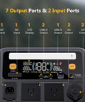 600W Portable Power Station With 268.8Wh Lifepo4 Battery And Pure Sine Wave Output, showing 7 output ports and 2 input ports.
