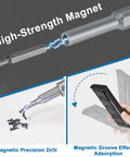 24-In-1 Magnetic Precision Screwdriver Set With Phillips And Flathead Bits showing magnetic tips and screw storage feature