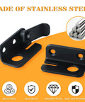 Heavy Duty Stainless Steel Flip Latch With Slide Bolt In Matte Black For Barn Cabinet Pet Cage Garden Garage And Window Doors Tough As Nails Lock Catch