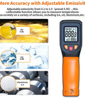 Digital Infrared Thermometer Gun Non Contact Temp Gun with adjustable emissivity for cooking, BBQ, fridge, engine