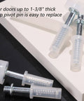 Close-up of Bi Fold Door Top Roller Guide Wheel And Top Pivot Spring Loaded Bifold Closet Door Repair Kit components.