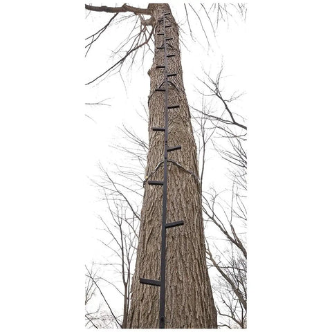 Extra Long Tree Climbing Stick Ladder For Deer Hunting Up To 25 Feet Durable Climbing Gear For Tree Stands on tall tree