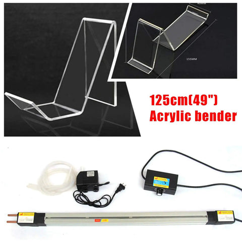 12V 48 Inch Acrylic PVC Plastic Sheet Bender Tool Manual Strip Heater With 1500W Power For 1-6Mm Thickness Effective Heating Length shown with acrylic bender.