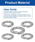 100 Pcs Stainless Steel Spring Lock Washers Size Eight By Thirty Two For Anti Loosening Of Nuts And Bolts Heavy Duty
