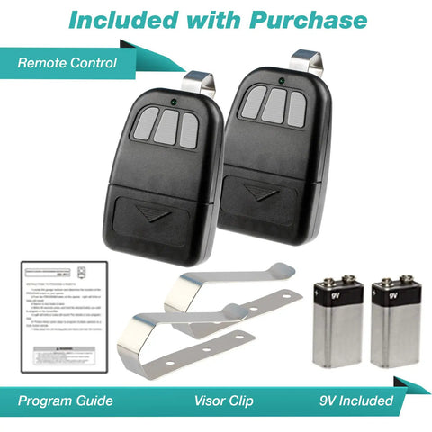 Two Button Garage Door Opener Remote Compatible With Classic Drive Models 3012 3016 3512 And Quantum Models 3212 3213 341