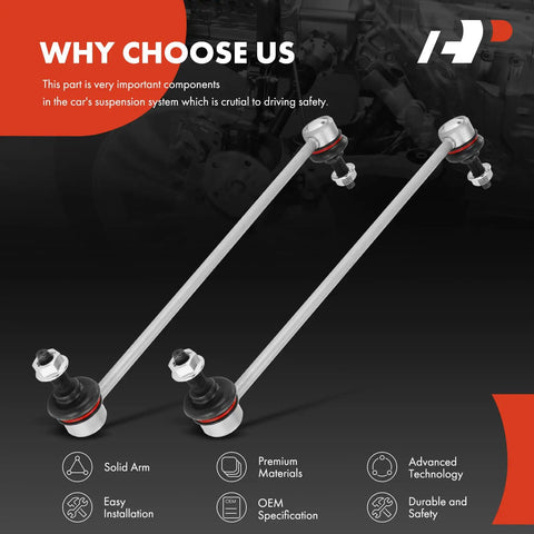 2 Pack Front Sway Bar Links For Hyundai Sonata 2015 2019 And Kia Optima 2016 2020 Gas Only With Durable Steel Construction