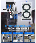 Portable Magnetic Drill Press For Metal showing controls and magnet with 13900N force, ideal for diverse drilling angles.