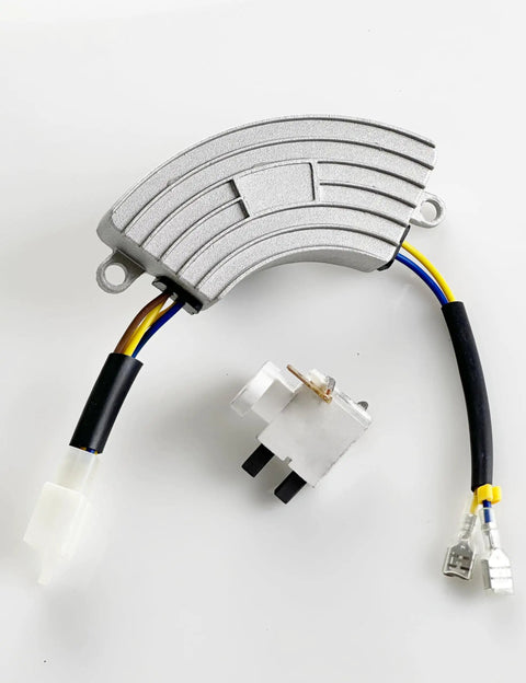 Beefy Aluminum Half Moon Automatic Voltage Regulator with carbon brush for Honda clone and Generac Firman Champion Predator generators