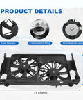 Heavy Duty Radiator Cooling Fan Assembly Including Shroud Straight Bolt On Swap For Toyota Rav4 2013 2019 showing fan blades and durable housing.