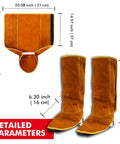 Extra Long Leather Welding Spats Built To Last Tough As Nails With Heat And Abrasion Resistant Boot Covers For Full Shoe And Leg Protection Cowhide Gaiters 1 Pair