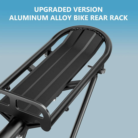 Retractable Aluminum Bike Rear Rack Cargo Carrier for Bicycle Luggage, heavy duty post mount with stainless screws, top view