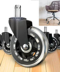 Heavy Duty Office Chair Caster Wheels Set Of Five For A Killer Smooth Ride On Hardwood Tile And Carpet Universal Rollerblade Rubber Casters for gaming desk.